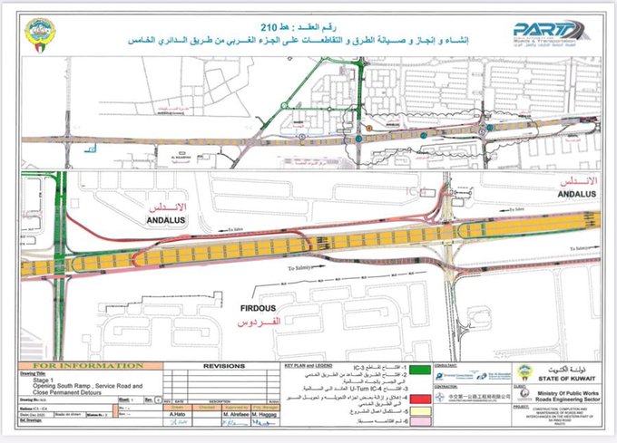 الطرق تفتتح تقاطع الدائري الخامس مع طريق 604 بين منطقتي الأندلس والنهضة