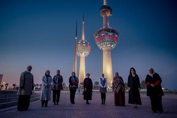 إضاءة أبراج الكويت بنقوش فن السدو حتى 31 الجاري