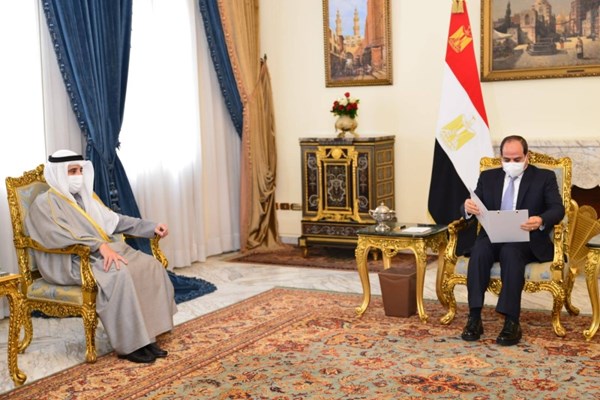 صاحب السمو بعث برسالة خطية إلى الرئيس المصري