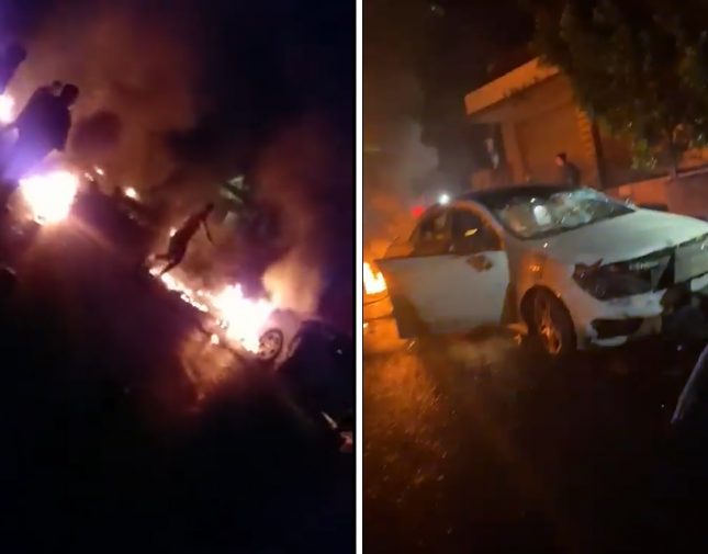 شاهد.. سيارة مسرعة تدهس المتظاهرين بلبنان.. والكشف عن عدد المصابين