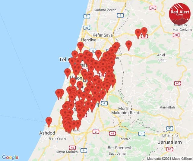عاجل..صافرات الإنذار تدوي في جميع مدن وسط فلسطين المحتلة