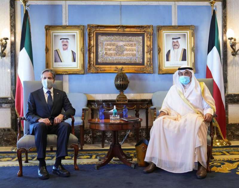 صباح الخالد يلتقي بلينكن في قصر السيف