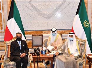 سمو أمير البلاد يستقبل مدير عام منظمة الصحة العالمية