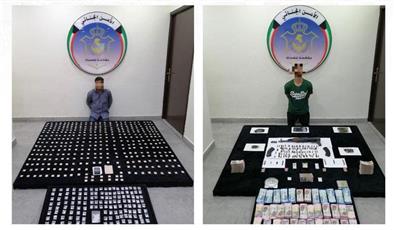 سقوط شخصين بحوزتهما كمية من المخدرات بقصد الاتجار