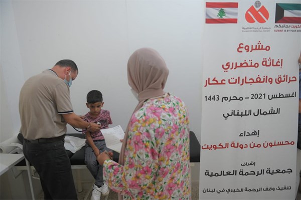 «الرحمة العالمية» تقدم المساعدات الطبية والغذائية للمتضررين في عكار اللبنانية