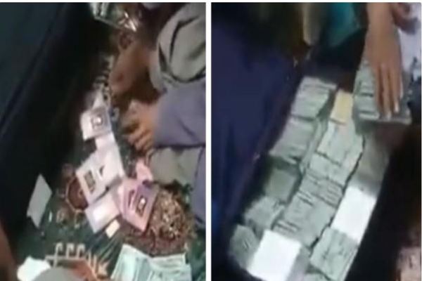 شاهد عناصر طالبان يعثرون على ملايين الدولارات داخل منزل نائب الرئيس الأفغاني السابق