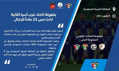 بطولة اتحاد غرب آسيا الثانية.. الكويت في المجموعة الأولى إلى جانب الأردن وعمان واليمن