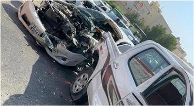 إصابة مواطن في تصادم بين مركبتين على طريق الغزالي