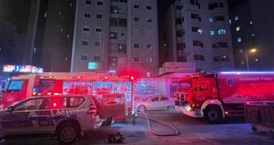 اختناق 5 أشخاص بينهم رضيع.. في حريق عمارة بالسالمية