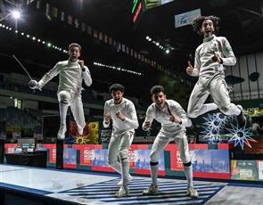 منتخب مصر لسلاح سيف المبارزة شباب يفوز بذهبية العالم