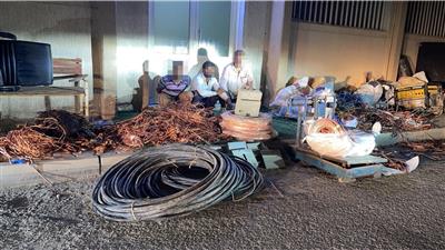 ضبط تشكيل عصابي تخصص في سرقة الكابلات بالجليب