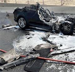 مصرع مواطن ومواطنة في حادث انقلاب وحريق مركبة