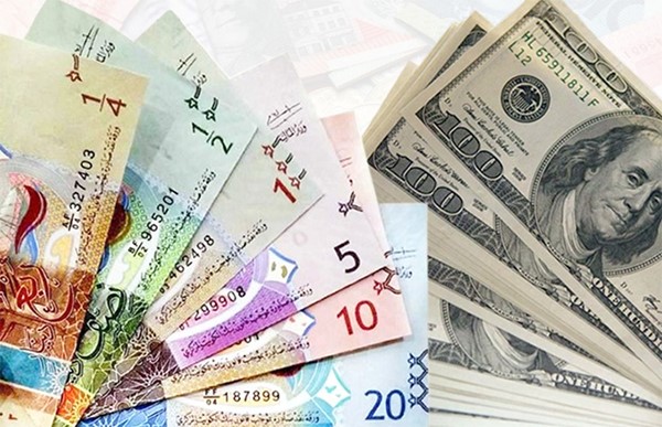 الدولار الأمريكي يستقر أمام الدينار عند 0.307 واليورو عند 0.308