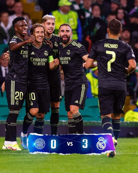 ريال مدريد يستهل حملة الدفاع عن لقبه في دوري أبطال اوروبا بفوزه على مضيفه سيلتك الاسكتنلدي