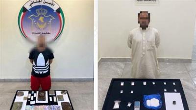 ضبط شخصين وبحوزتهما حشيش وكيميكال وأقراص لاريكا وعدد 2 ميزان إلكتروني حساس