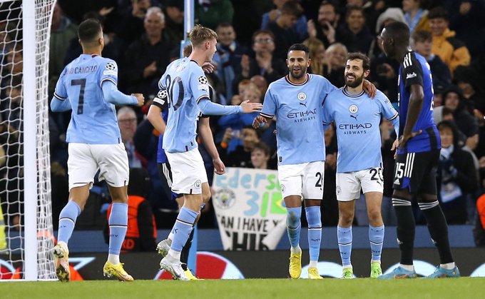 مانشستر سيتي يقترب من بلوغ ثمن نهائي دوري أبطال أوروبا بفوزه الكبير على كوبنهاغن
