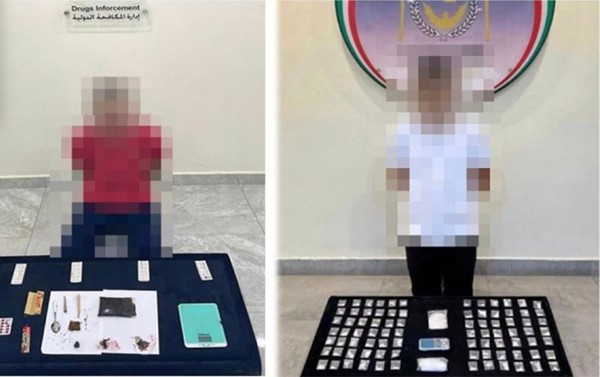 مصادرة 1250 غراماً “شبو” وحبوب مخدرة بحوزة تاجري مخدرات