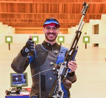 الراميان علي المطيري وشيماء الابراهيم يحرزان ذهبيتي البندقية في بطولة سمو ولي العهد للرماية