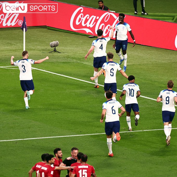 نهاية الشوط الأول بتقدم المنتحب الإنكليزي 3-0 على المنتخب الإيراني