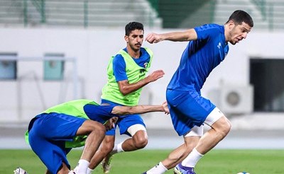 «الأزرق» يتدرب على ستاد جابر بـ 26 لاعباً