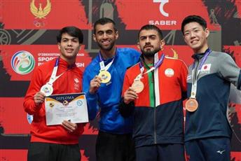 البطل عبدالله شعبان يفوز بالذهبية ببطولة آسيا الـ 18 للكاراتيه في أوزبكستان