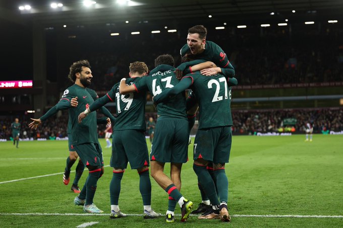 #ليفربول يحقق فوزًا سهلًا على #أستون_فيلا ضمن منافسات الجولة 17 من الدوري الإنجليزي الممتاز