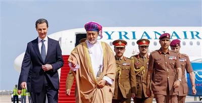 سلطان عمان يستقبل الرئيس السوري في مسقط