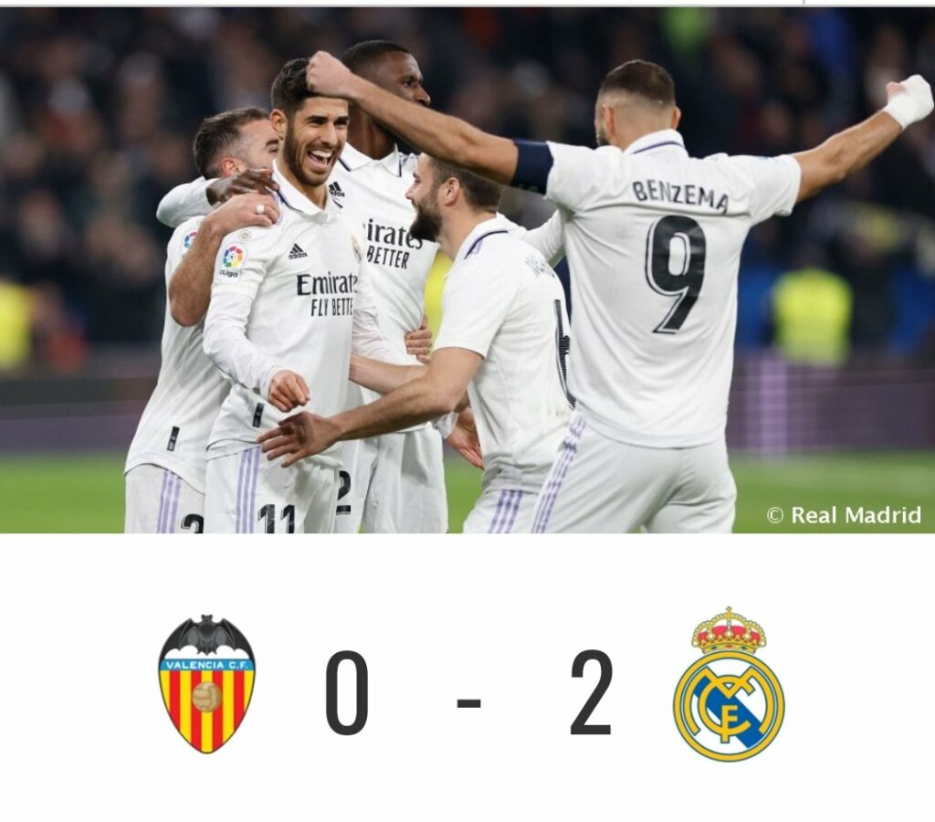 #ريال_مدريد_فالنسيا ريال مدريد يهزم فالنسيا ويقلص الفارق مع برشلونة