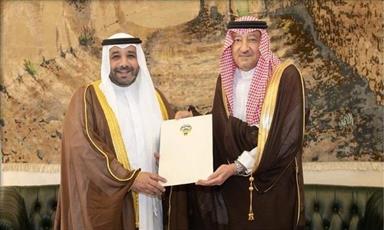 الشيخ صباح ناصر الأحمد يقدم أوراق اعتماده سفيرًا للكويت لدى السعودية
