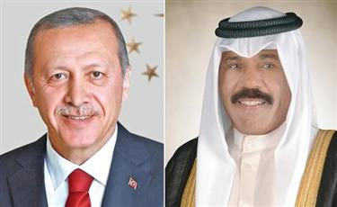 سمو أمير البلاد يبعث ببرقية تهنئة إلى رئيس الجمهورية التركية بمناسبة إعادة انتخابه لفترة ثالثة