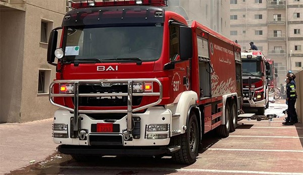 فرق الإطفاء سيطرت على حريق عمارة في منطقة ميدان حولي