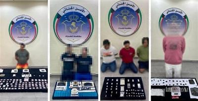 ضبط 7 متهمين بـ 5.250 كيلو من المواد المخدرة و2600 حبة مؤثرات عقلية