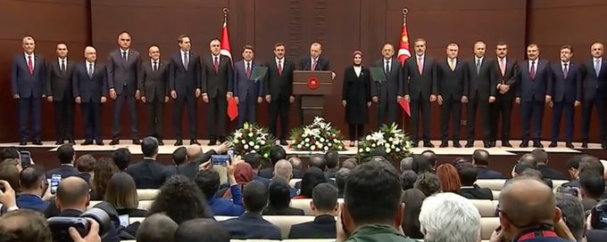 أردوغان يعلن تشكيلة الحكومة التركية الجديدة