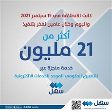 تطبيق سهل يتجاوز 21 مليون معاملة منجزة في عامين