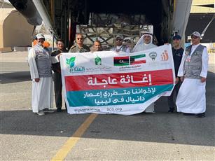 إقلاع الطائرة الإغاثية الخامسة من الجسر الجوي الكويتي إلى ليبيا