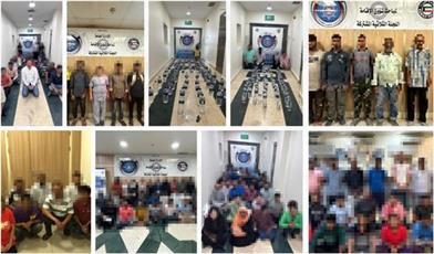 160 مخالفاً في قبضة مباحث الإقامة منهم 15 بائعين جائلين و5 أشخاص بحوزتهم 120 زجاجة خمر