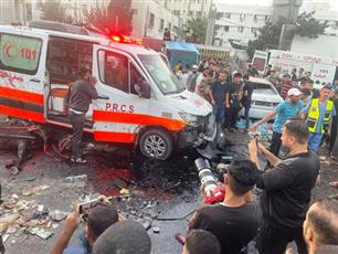 إسرائيل ترتكب مجزرة بشعة وتقصف مدخل مستشفى الشفاء فى غزة