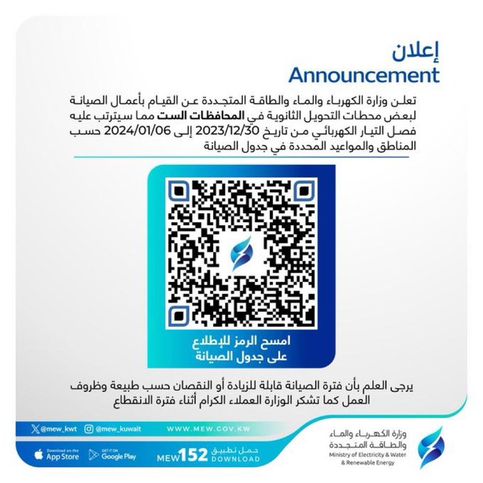 #الكهرباء: أعمال الصيانة لبعض محطات التحويل الثانوية في المحافظات الست.. غداً