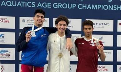 محمد زبيد يحقق فضية في السباحة بالبطولة العربية للرياضات المائية