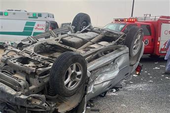 وفاة شخص إثر حادث تصادم وإنقلاب على طريق الأرتال