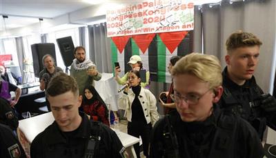الشرطة الألمانية تفض مؤتمراً مؤيداً للفلسطينيين في برلين
