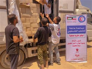 «الهلال الأحمر الكويتي» ينفذ مشروعاً إغاثياً لدعم النازحين الفلسطينيين بمنطقة «المواصي»