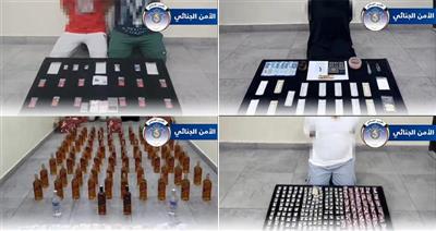الداخلية: ضبط 20 كيلو مخدرات و10,000 حبة و178 زجاجة خمر و43 سيجارة حشيش إلكترونية
