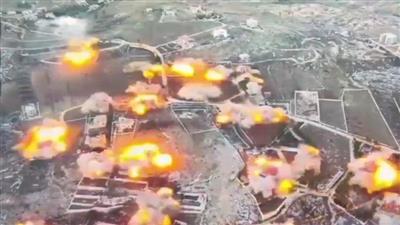 الاحتلال يفجر حياً كاملاً جنوب لبنان بثوانٍ معدودة