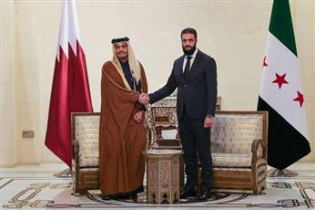 رئيس وزراء قطر من دمشق: سنقدّم الدعم الفني اللازم لإعادة تشغيل البنى التحتية في سوريا