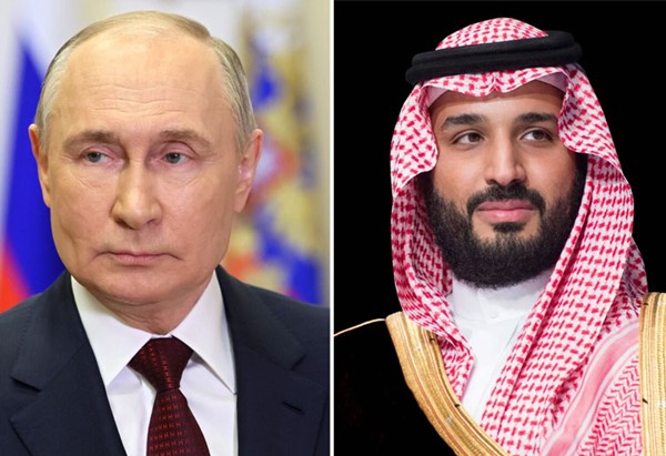 الرئيس الروسي يشكر ولي العهد السعودي على استضافة الرياض المحادثات المثمرة بين بلاده وأميركا