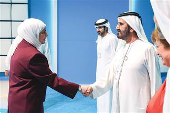 محمد بن راشد يلتقي نورة الفصام ووزراء مالية الدول العربية
