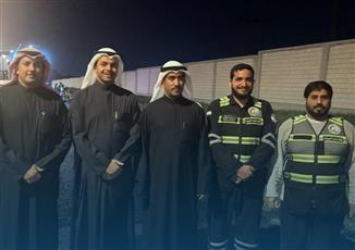وكيل الأشغال تفقد سير أعمال صيانة الشوارع في مزارع الوفرة