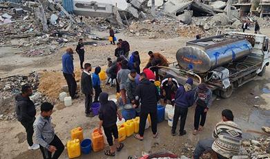 بلدية غزة: أزمة عطش خانقة بسبب توقف خط مياه ميكروت في حي الشجاعية