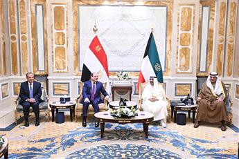 سمو الأمير والرئيس المصري يترأسان جلسة المباحثات الرسمية بين البلدين